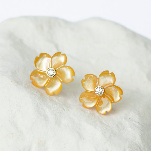 Tuscany yellow flower earrings