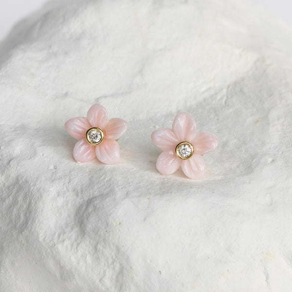 Delicate petit jasmine flower earrings