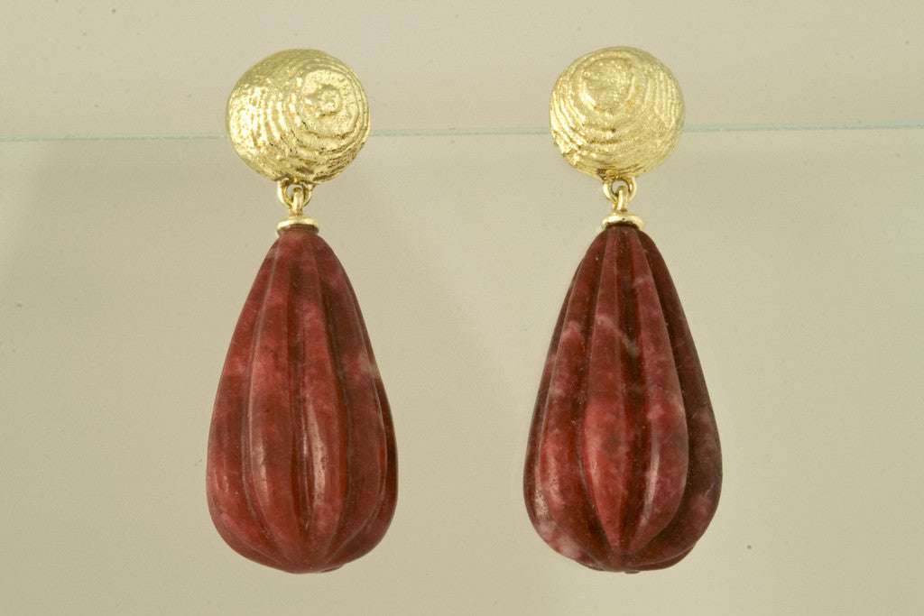 Sepia earrings 18kt gold with Thulith drops