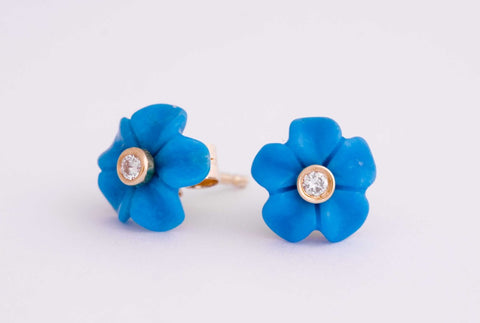 Turquoise Flower earrings